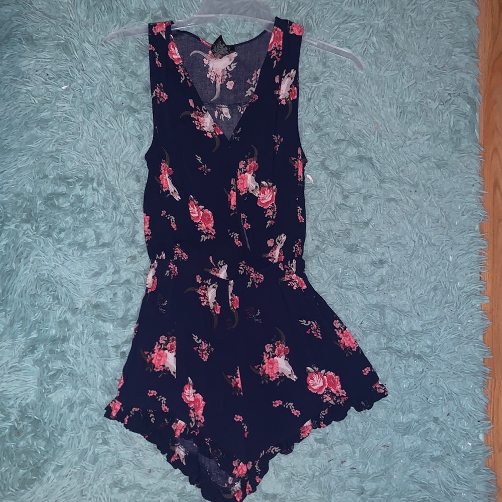 Justify Brand Navy Blue Romper - Picture 1 of 2